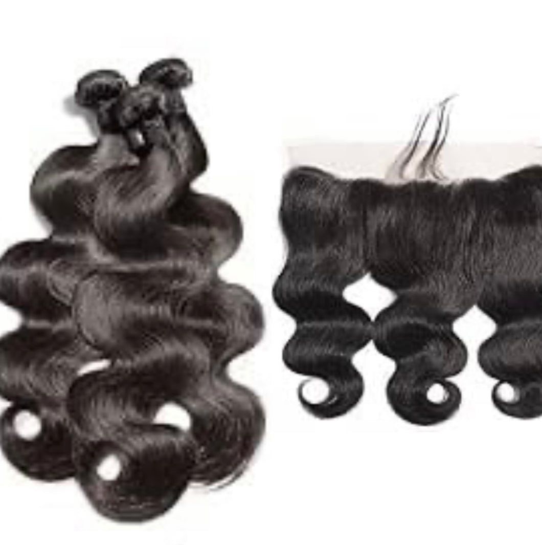Body Wave Bundles + HD 13x6 Frontal (PREORDERS)